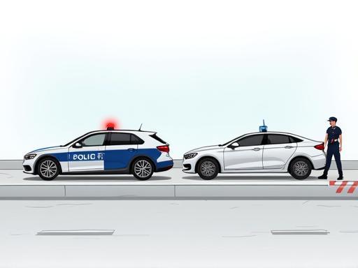 Symbol: Polizei Kontrolle Autobahn